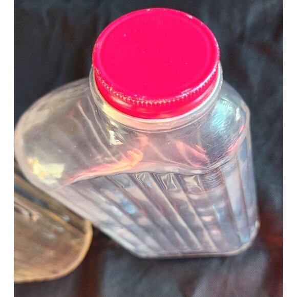 2 Milk Water Antique Vintage Ribbed Glass Bottles With Red Caps Anchor Hocking - Picture 6 of 13